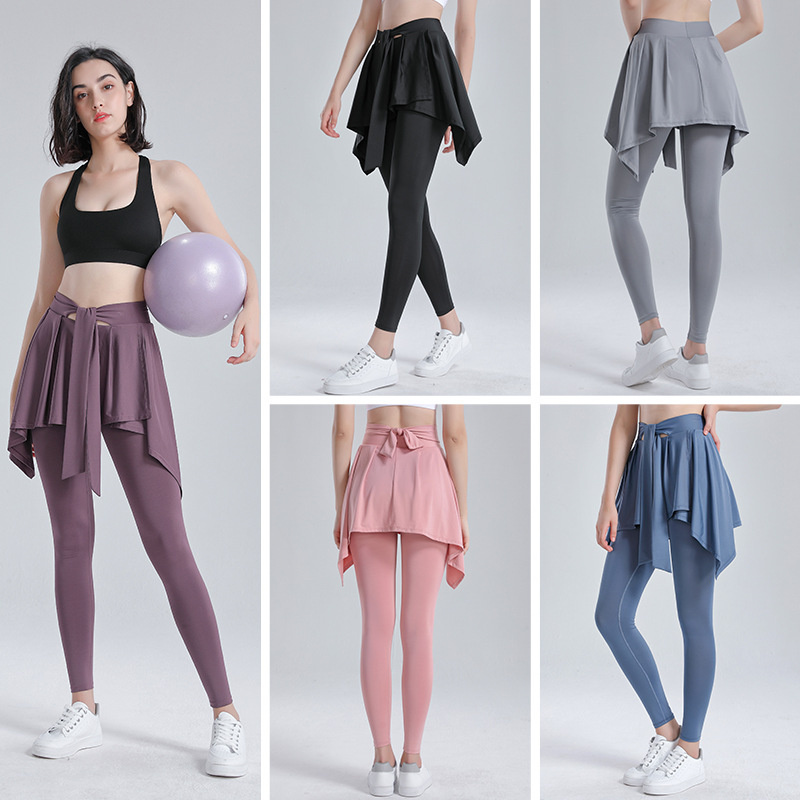 Skirt Cover Leggings 2PCS Sport Wear for Women