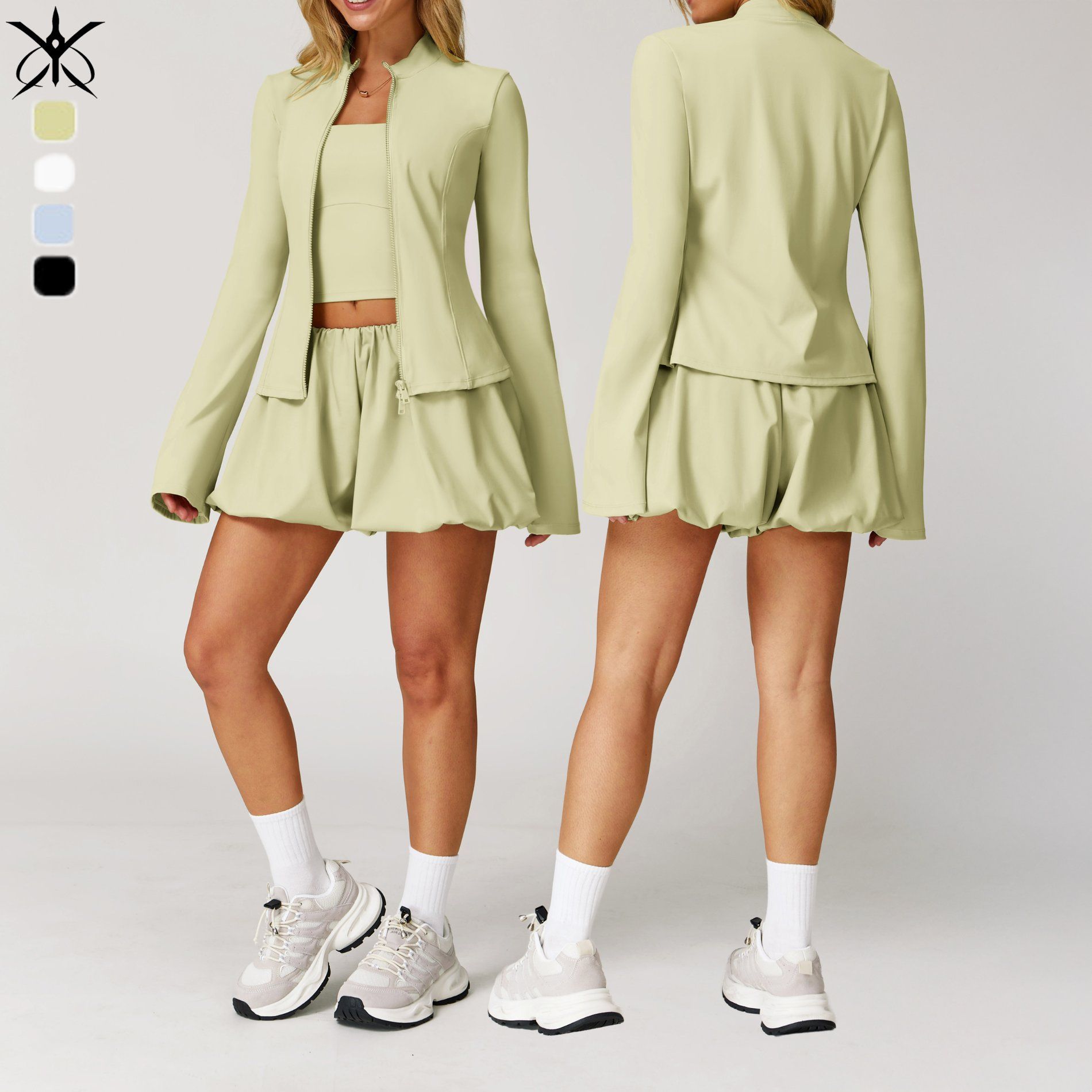 Quick-Dry Women's Sunscreen Yoga Suit for Active Fitness