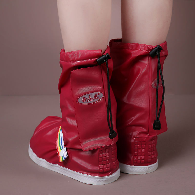 Thickened Mid Tube Shoe Cover Waterproof Anti-Slip Outdoor Hiking Cycling Rain Boots Covers Made in China