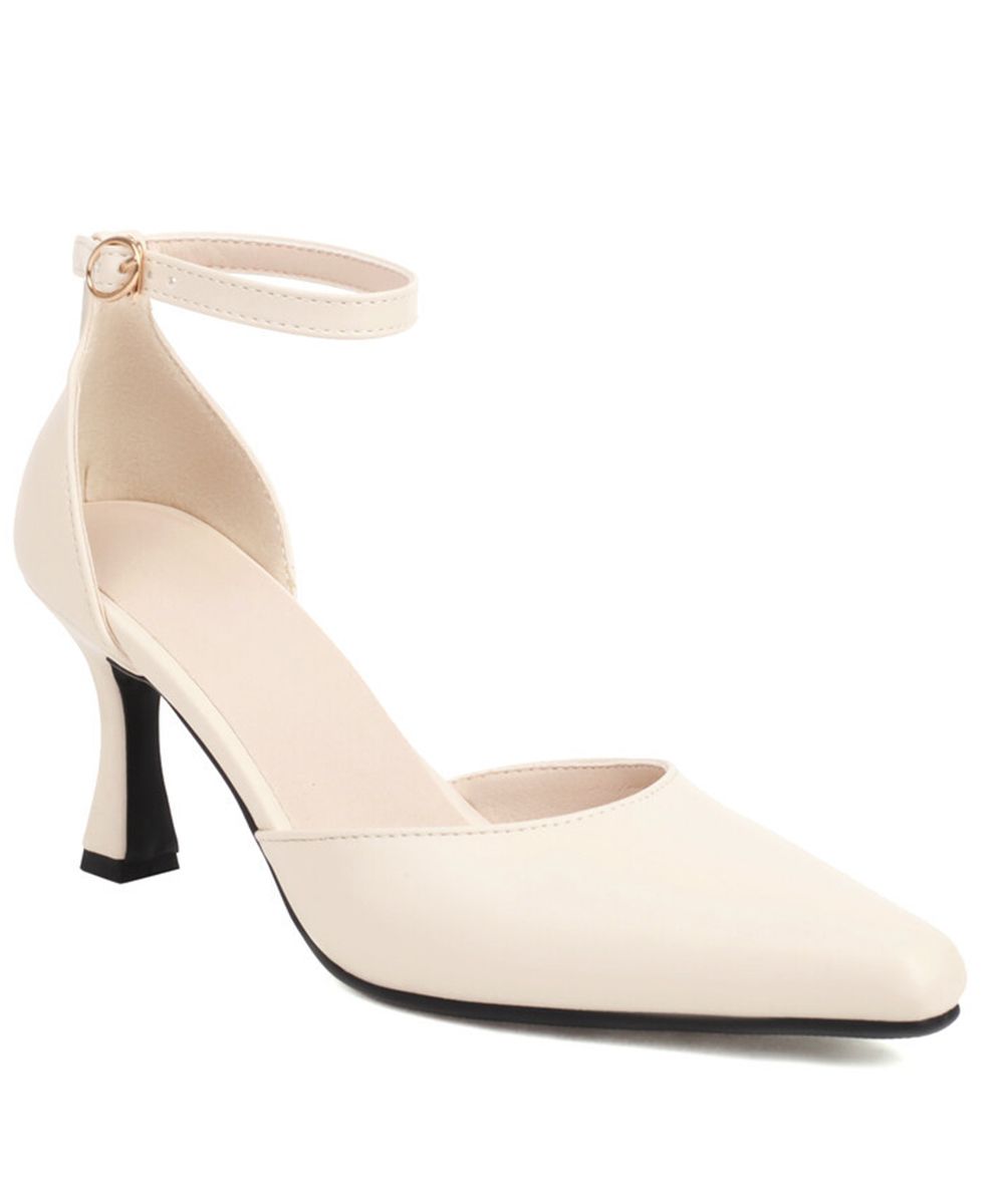 2024 New 7 Cm Large Size Shallow Mouth Pointed Toe High Heel Bow Bridal Shoes Wedding