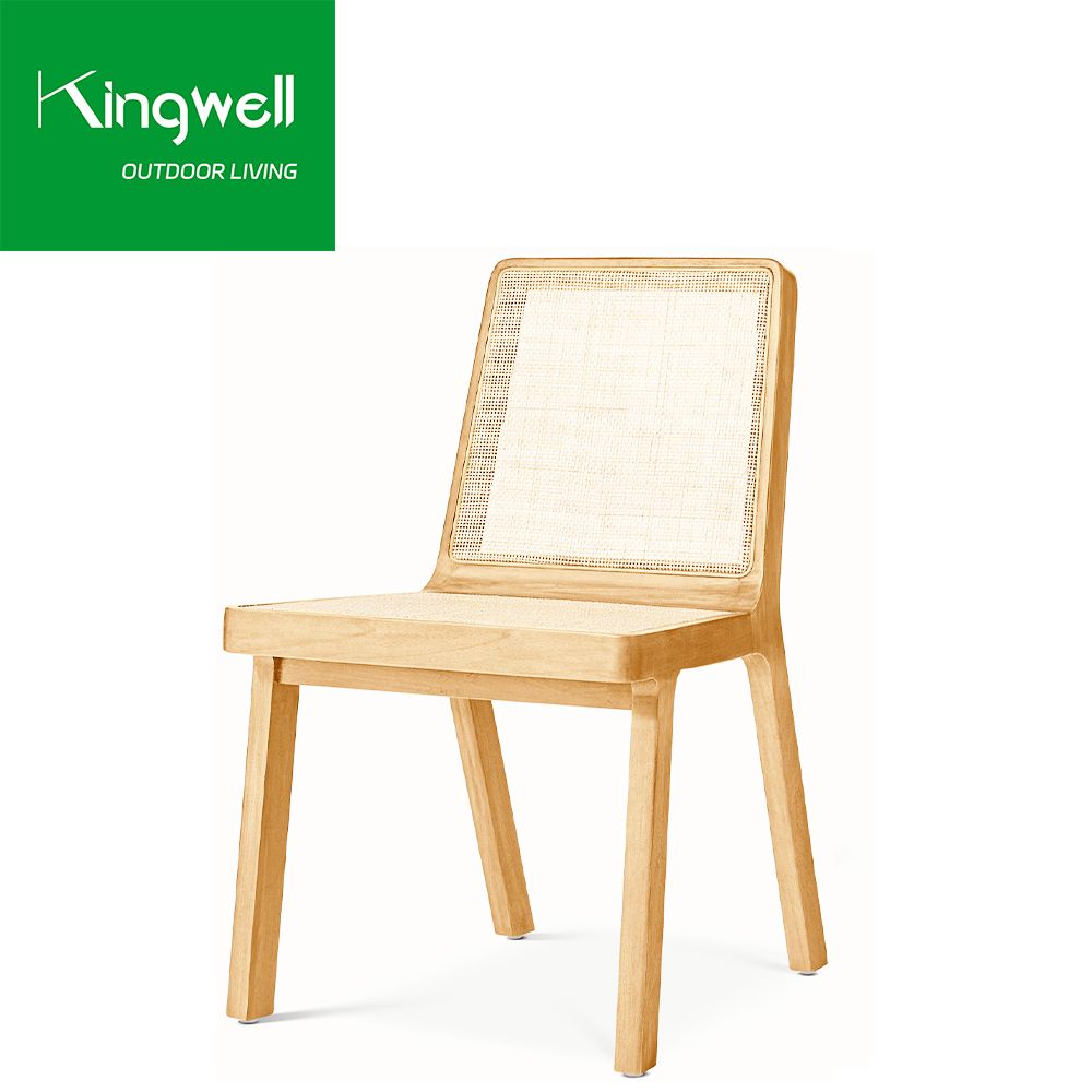 Outdoor Garden Furniture Rattan Teak Wood Stacking Dining Chair