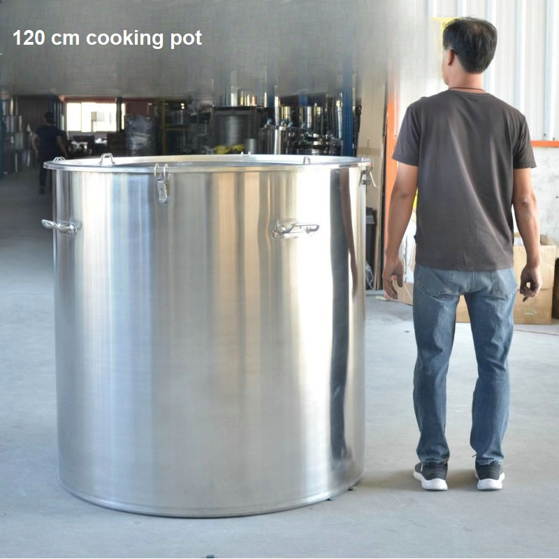 OEM Manufacturer 1000L Stainless Steel 120 Cm Cooking Pot