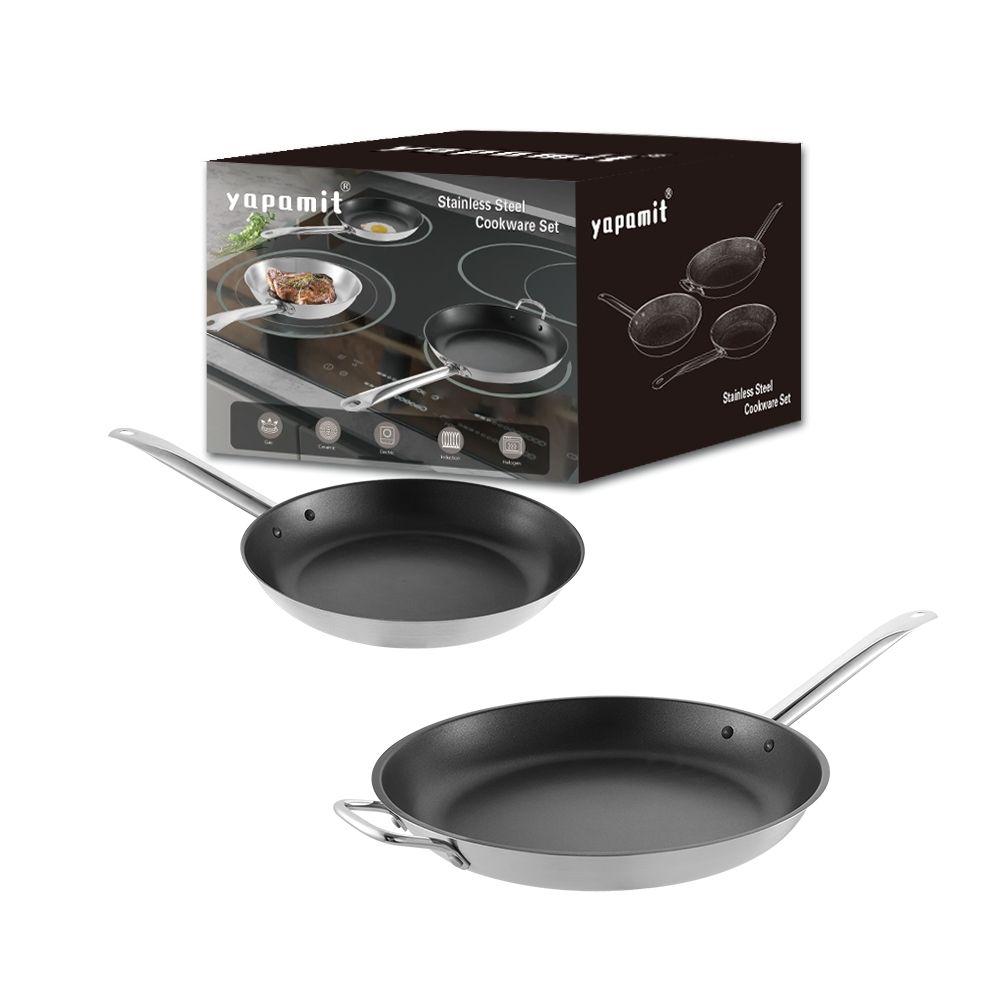 Wholesale Factory Kitchenware Stainless Steel Cookware Non Stick Frying Pan Set