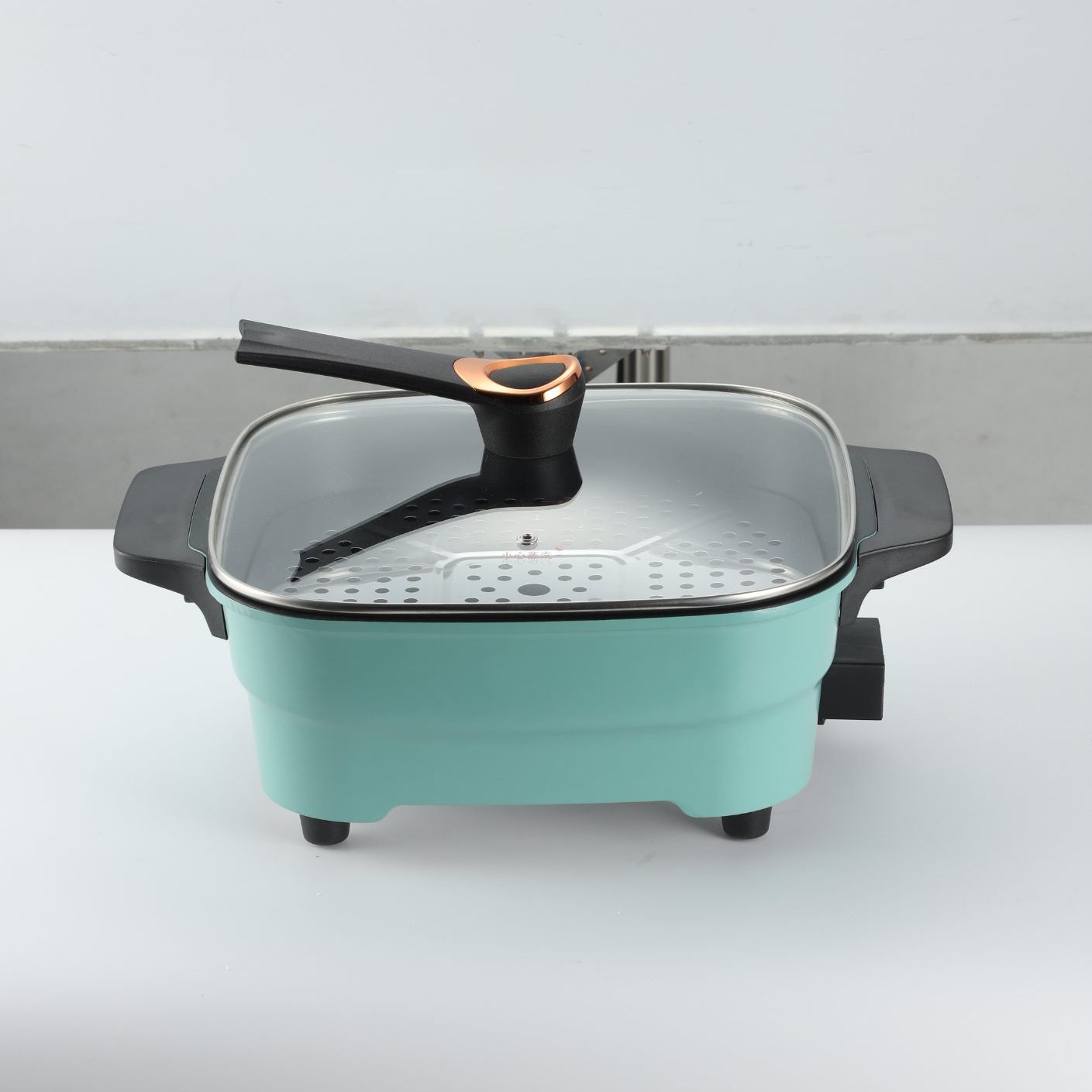 Small Skillet 30cm Electric Frying Pan with Tempered Glass Vented Lid