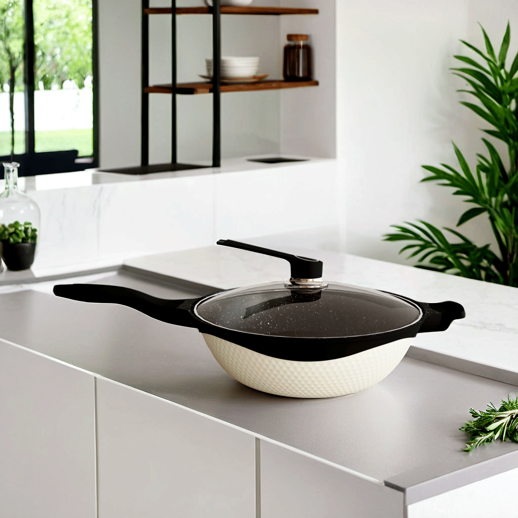 Modern Design Non-Stick Frying Pan Cooking Wok for Kitchen