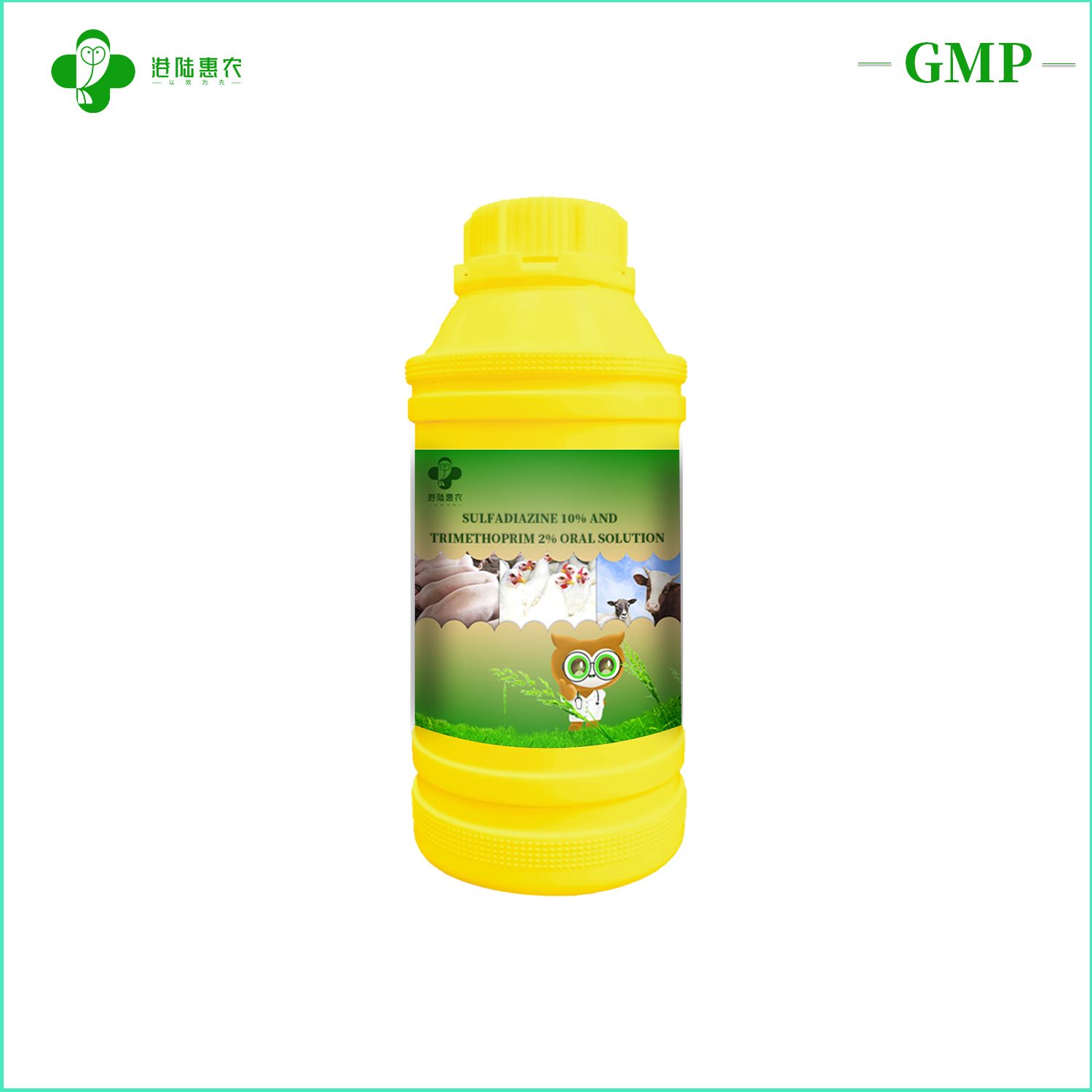 Best Price Pharmaceutical Chemical Veterinary Health Product Sulfadiazine 10% and Trimethoprim 2% Oral Solution for Cattle Sheep Chicken Swine Poultry