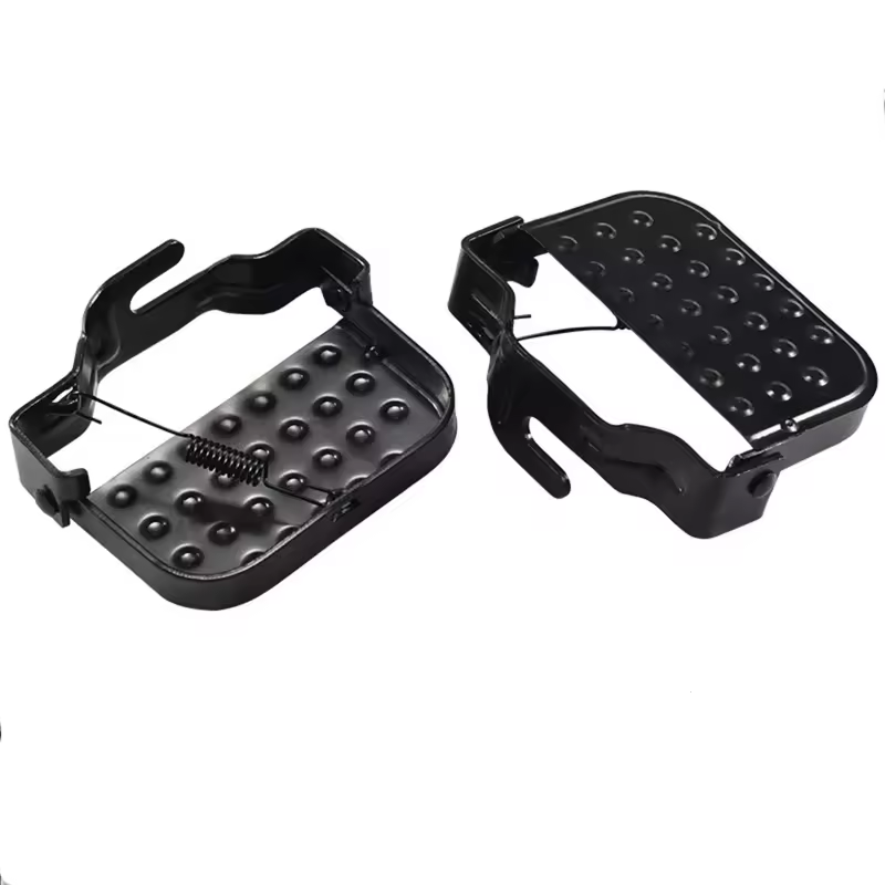 2pcs Steel Folding Rear Pedals For Bmx Road Bicycles Cruisers Kids' Bikes Non-slip Footrests Bike Foot Plates Mountain Bike