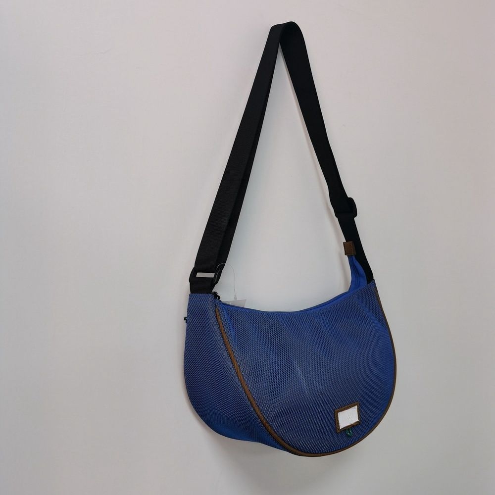 Ysl-02801 5L Stylish Minimal Blue Mesh Covered Polyester Casual Crossbody