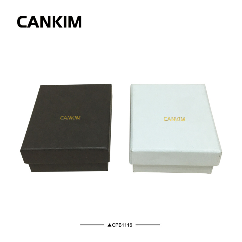 Fashionable and Simple Black and White Paper Jewelry Box Paper Jewelry Boxes Flap Necklace Display Box