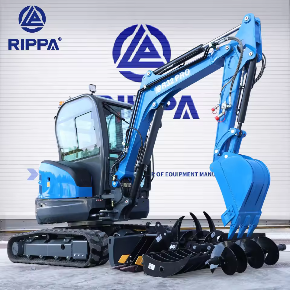 Rippa R32 Micro Excavators Mini Pelle High Quality Digger Machine Kubota Engine Home Excavators For Sale