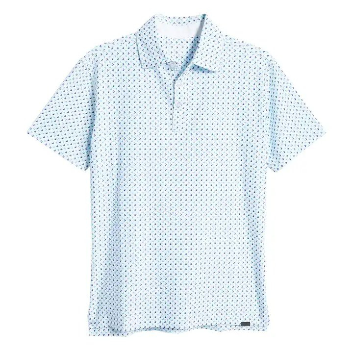 Hot Selling Design Moisture Wicking All Over Print Men's Golf Shirts Oversized