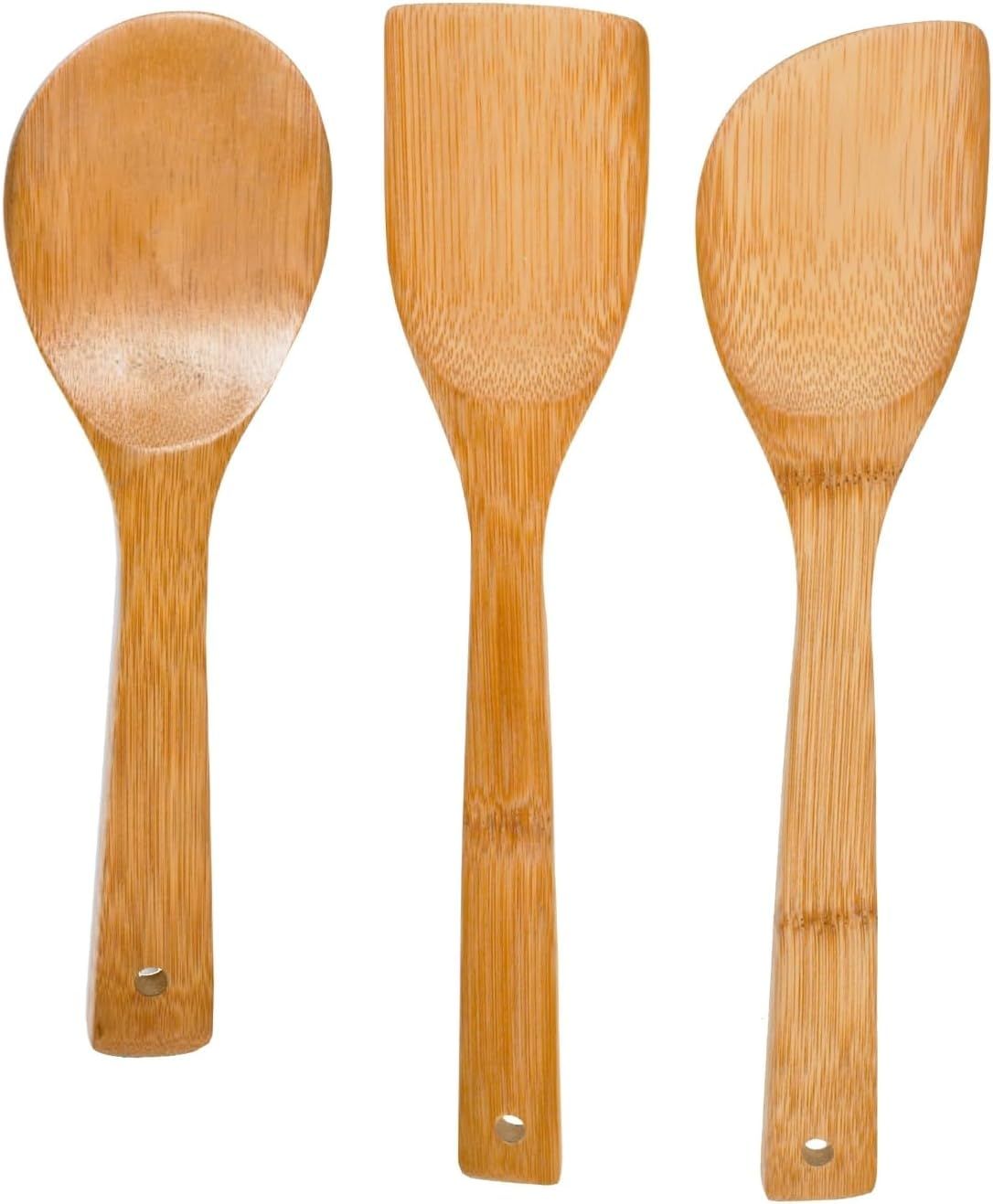 Cookware Spoon Set 3-Piece Bamboo