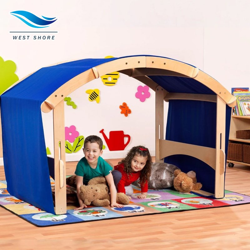 Premium Den Wooden Bookshelf for Kindergarten and Preschool Reading Corners Offering Ample Storage Space for Early Childhood