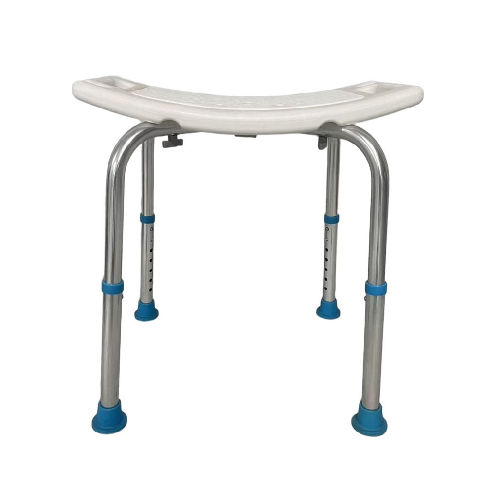 Medical Attendant-Propelled Aluminum Fold Lift Transfer Shower Toilet Sit Lavatory Nursing Home Backless Bath Potty Commode Chair