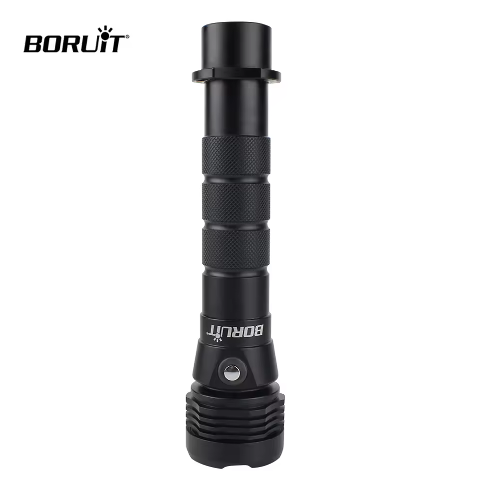 Boruit Led Scuba Dive Torch Waterproof Portable Diving Lighting With Hand Rope Underwater 80m Diving Flashlight