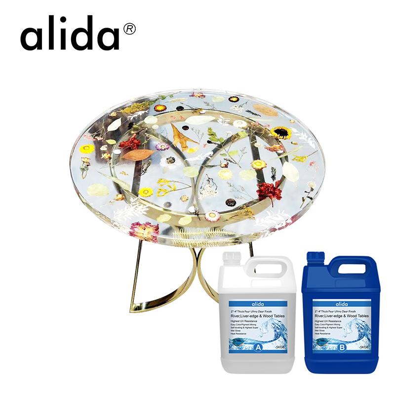 Wholesale 100 Gallon Kit Liquid Crystal Clear Ab Epoxy Resin for Table Art Crafts