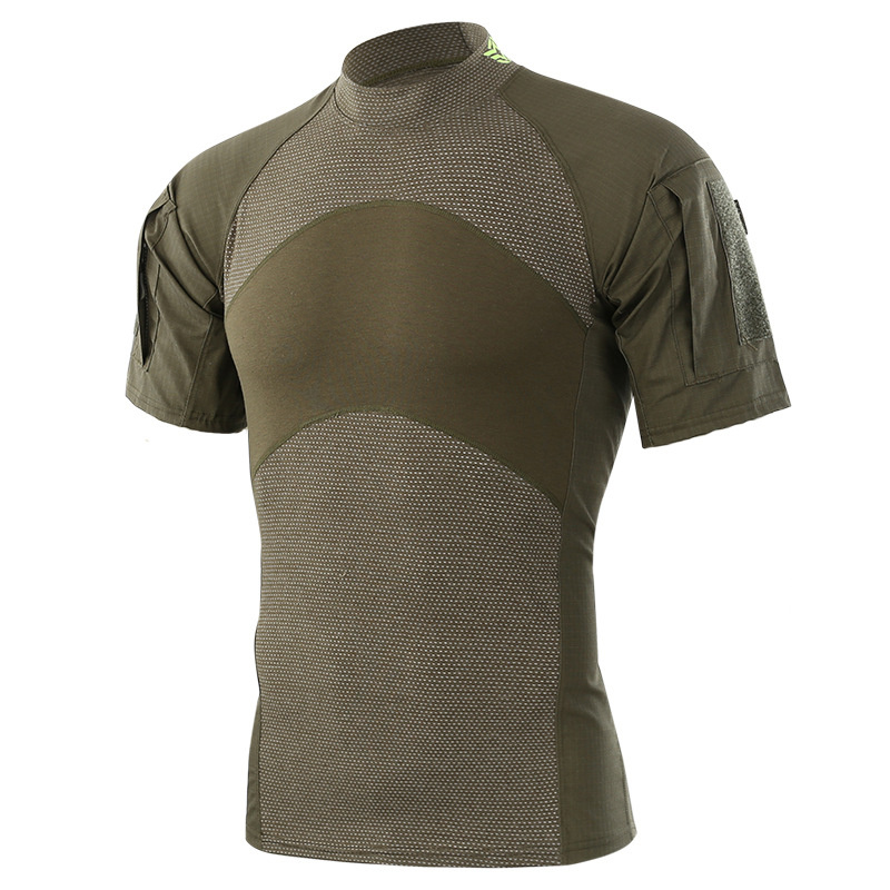 Esdy Outdoor Frog Short-Sleeved Tops Gym Hiking Tactical T-Shirt