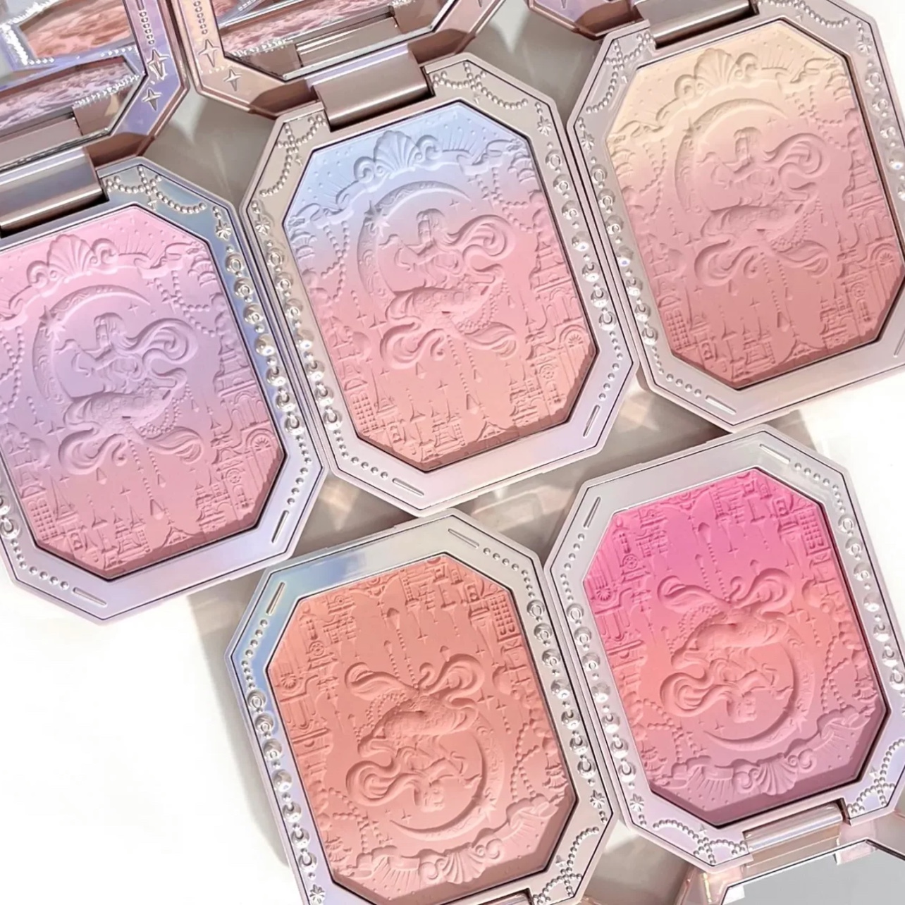 5g Mineral Blusher Flower Knows Moonlight Mermaid Jewelry Highlight Gradient Color Luxury Face Powder 5 Colors Optional