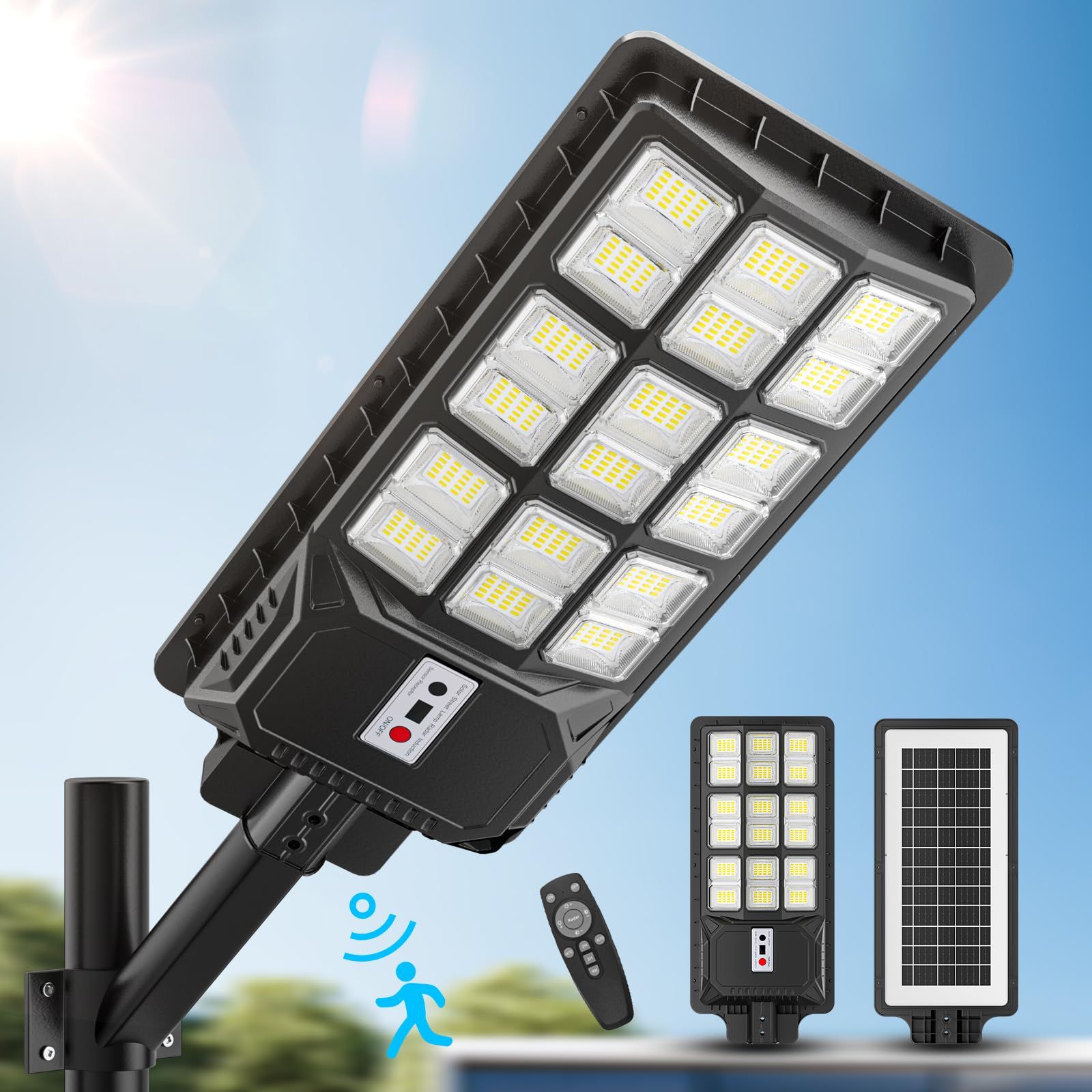 Solar Street Light with Motion Sensor - Smart Energy-Saving Lighting for Streets & Yards