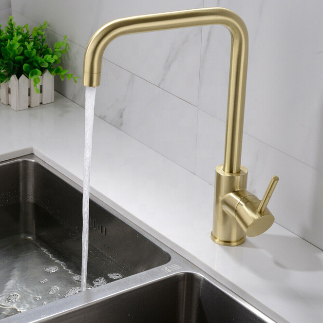 Single Hole 304stainless Steel Kitchen Sink Mixer Tap Modern kitchen Faucet