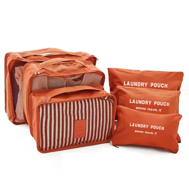 2022 New High Quality Travel 6 Sets Packing Cubes Travel Storage Bag