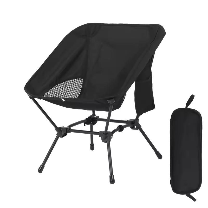 In Stock Hot Seller Metal Ultralight Portable Fishing Beach Lawn Chair Small Moon Camping Chair Outdoor