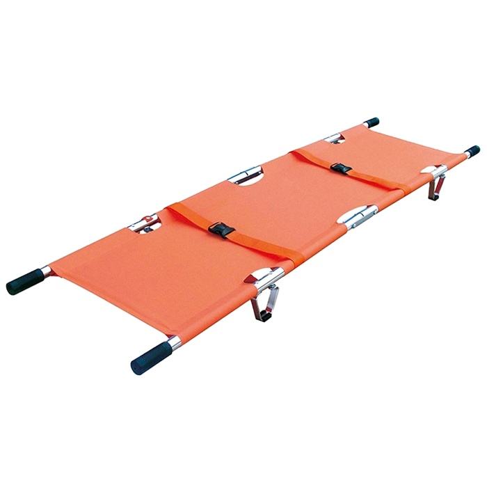 Bdst109a Oem Available Two Parts Four Parts Folded Aluminium Alloy Canvas Cover Medical Folding Stretcher
