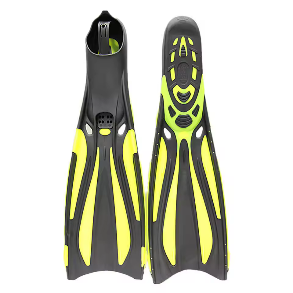 Hot Sale Diving Or Swimming Use Diving Equipment Swimming Training Fins Soft Gold Fins For Adult