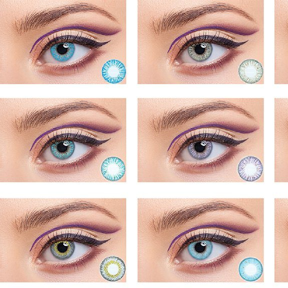 Factory Price 2PCS/Pair Color Contact Lenses for Eyes Soft Beauty Contact Lenses Eye Cosmetic Color Lens Eyes