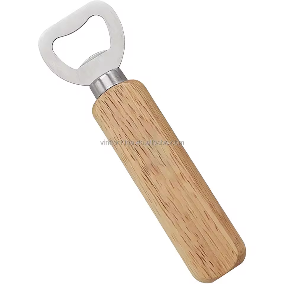 5.5 Inch Wooden Handle Alloy Wine Beer Bottle Openers For Wedding Party Home Kitchen Bar Restaurant