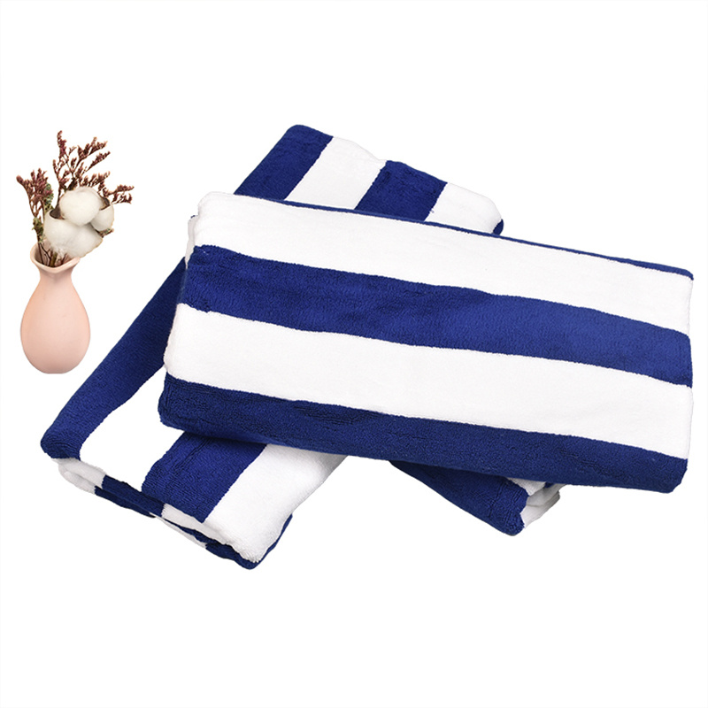 Beach Towels Bath 100% Cotton Luxury Hotel White Blue