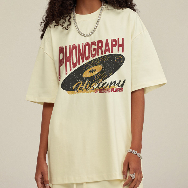 305 GSM Plain Cotton Graphic for Men with Logo Tees