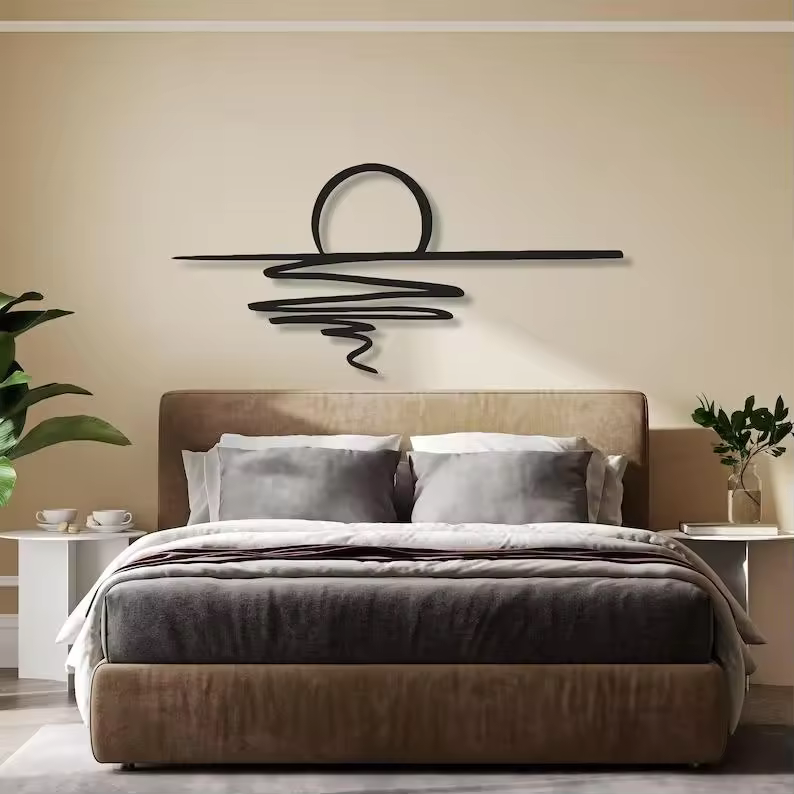 Direct Factory Sunset Design Iron Wall Art For Hallway Lounge Or Meditation Room Available At Wholesale Price