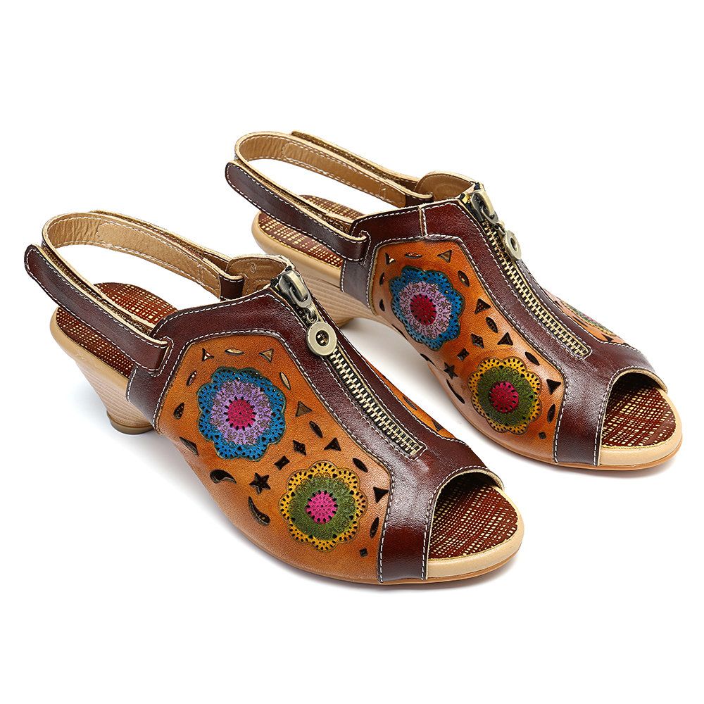 New Fashion Comfort Low Heels Party Dress Leather Sandals Women Shoes