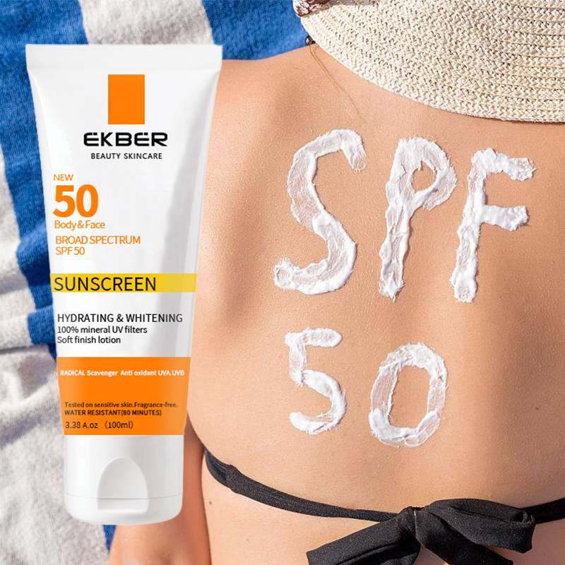 Private Label Wholesale Sunscreen Sun Block Sunscreen SPF 50 Sunscreen Lotion for All Skin