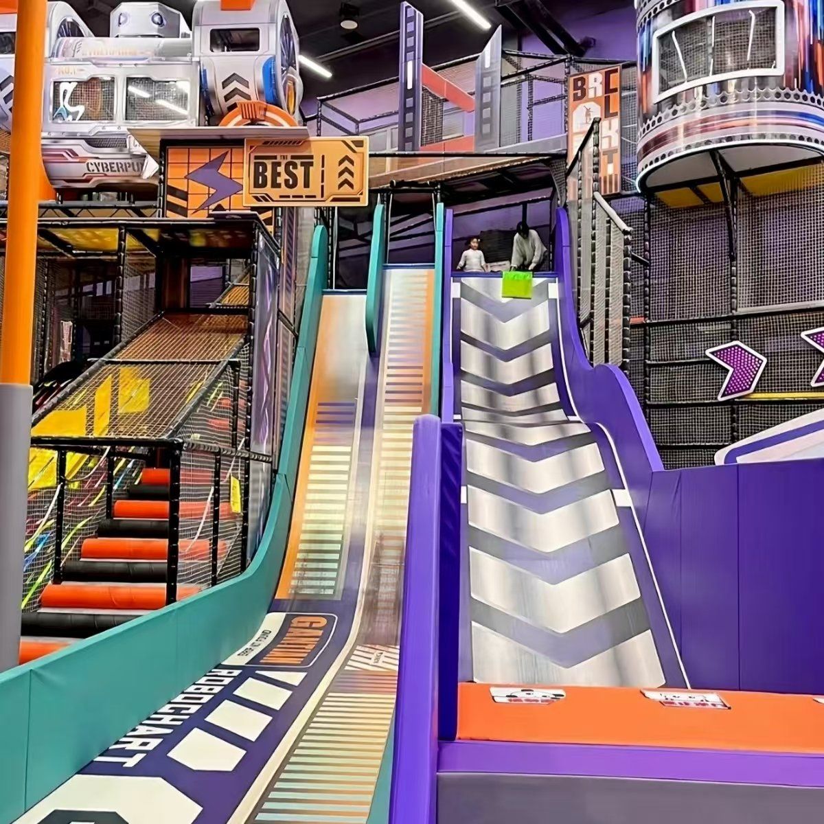 Futuristic Soft Playground-Interactive LED Climbers & Ar Ball Pit