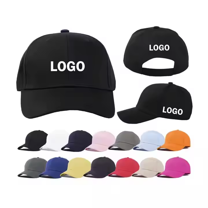 Private Label 6 Panel Softt Unstructured Baseball Cap Custom Embroidery Logo Black Dad Hat