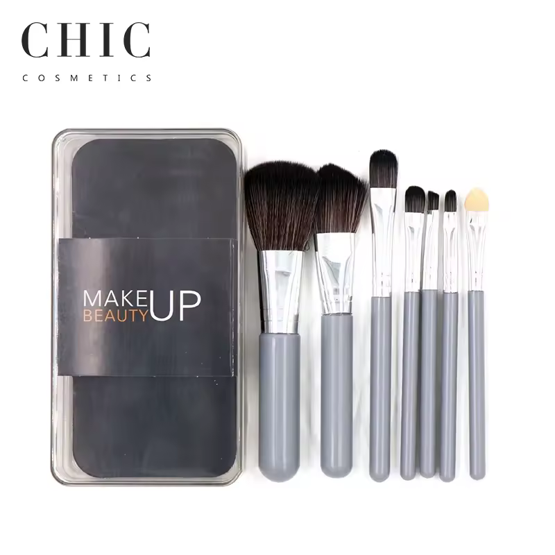 2024make Up Hot Selling Cosmetic Cheap Price Portable 7pcs Makeup Brush Set Soft Synthetic Hair Private Label Odm Beauty Brushes