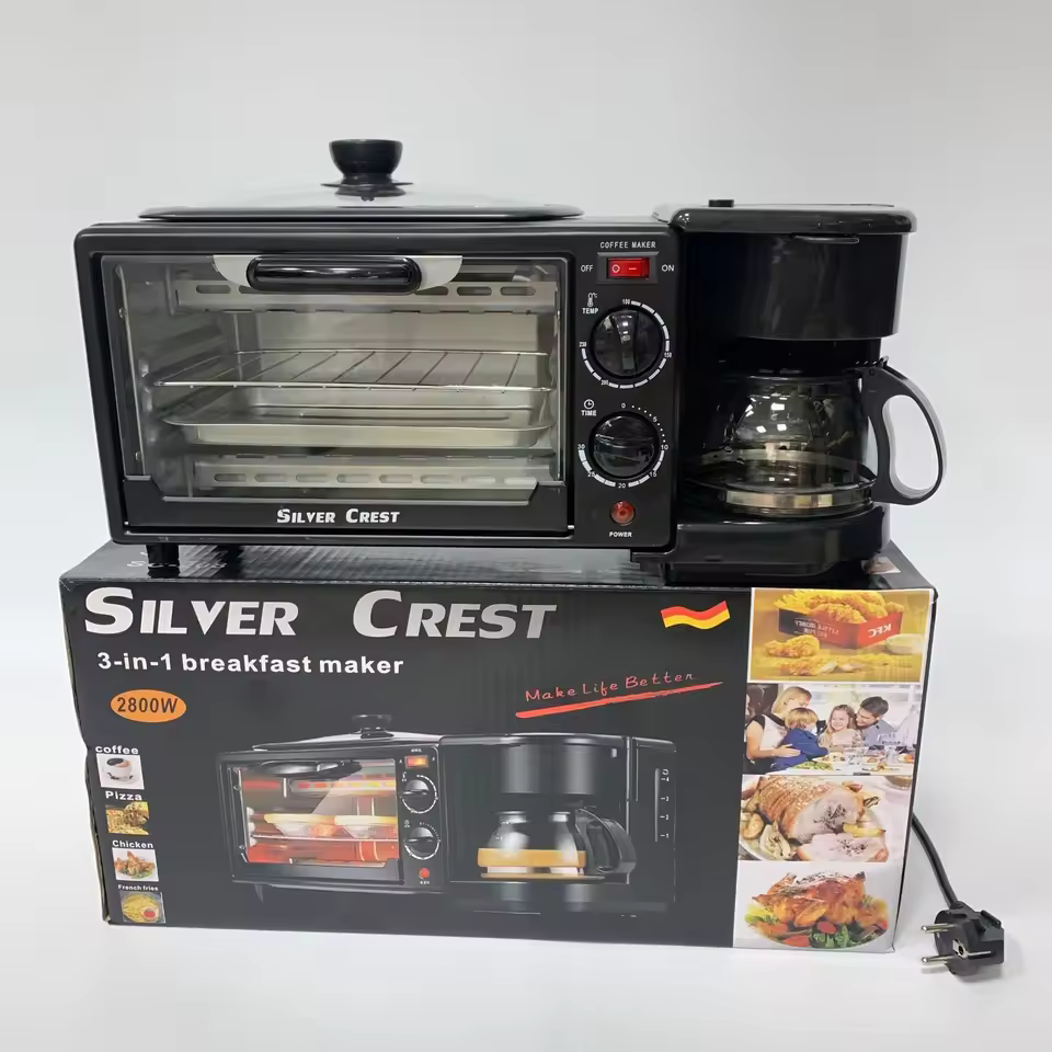 Home Use Multifunctional 3 In 1 Breakfast Makers Electric Coffee Toaster Braekfast Making Machine
