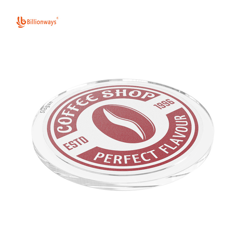 Set of Modern Acrylic Drink Coasters for All Beverage Types