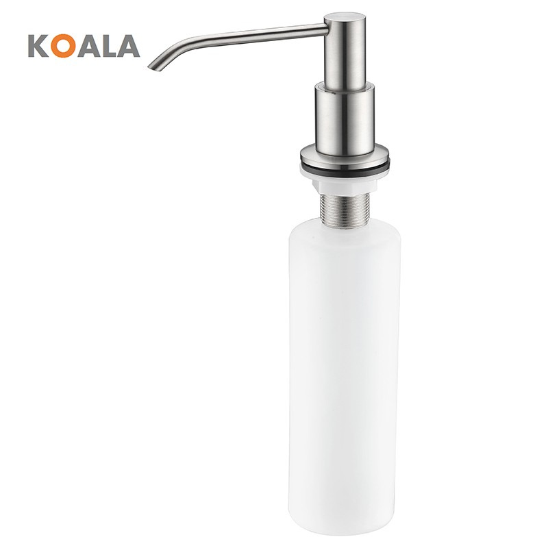 Stylish Brushed Nickel Soap Dispenser for Home Use