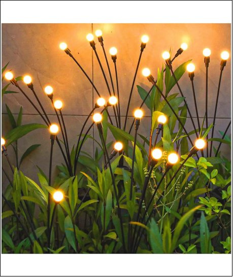 Solar Firefly Lights Waterproof LED String Lights for Garden Tree Decoration Outdoor Fairy Lights