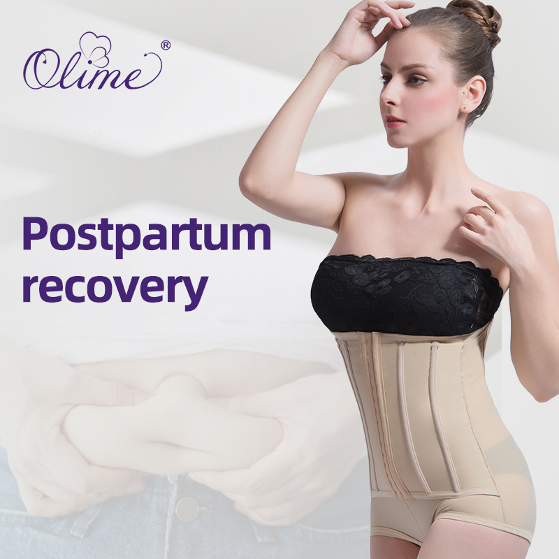 Shapewear with Abdominal Wrap Women High Compression Garments Abdominal Pregnancy Breathable Corset Tops Fajas Waist Trainer Belt Postpartum Recovery Girdles