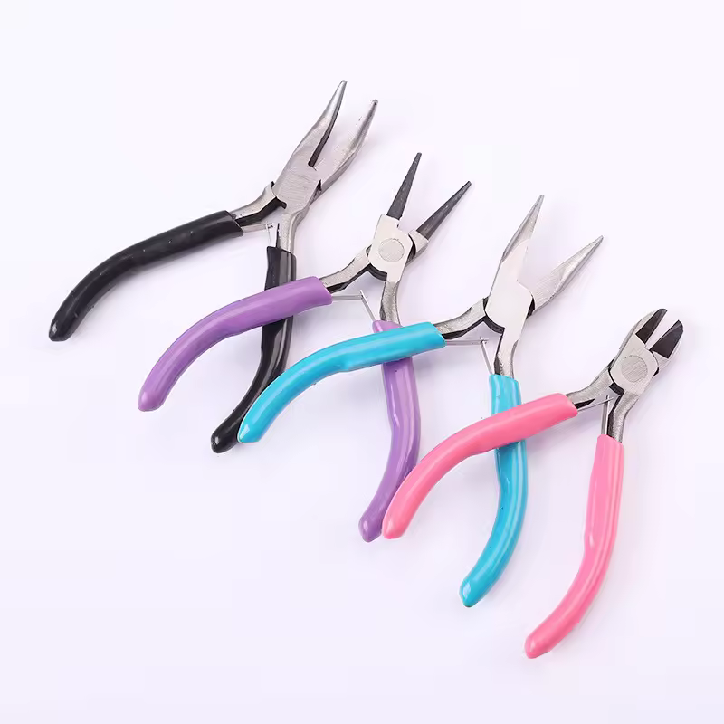 Hot Sale Diy Mini Jewelry Pliers For Study On Beads Making Colorful Handle Tool Set