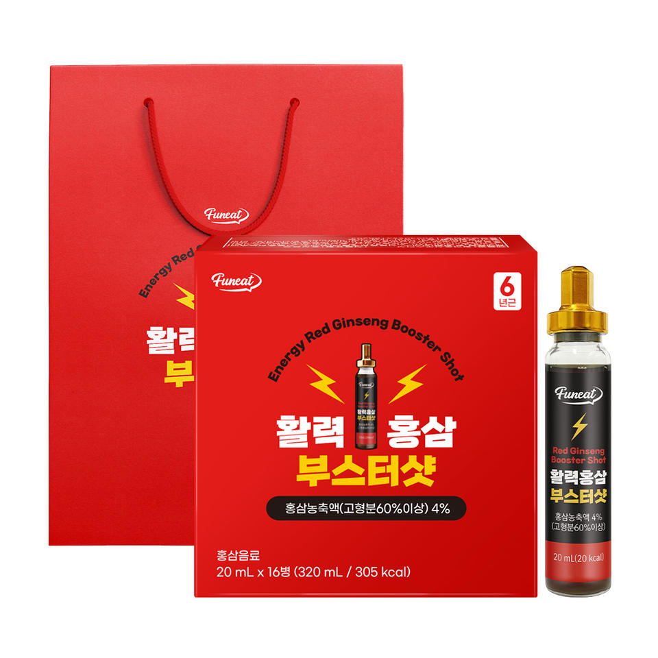 Best Selling Funeat 100% Korean Red Ginseng Booster Energy Immunity 6 Year Red Ginseng