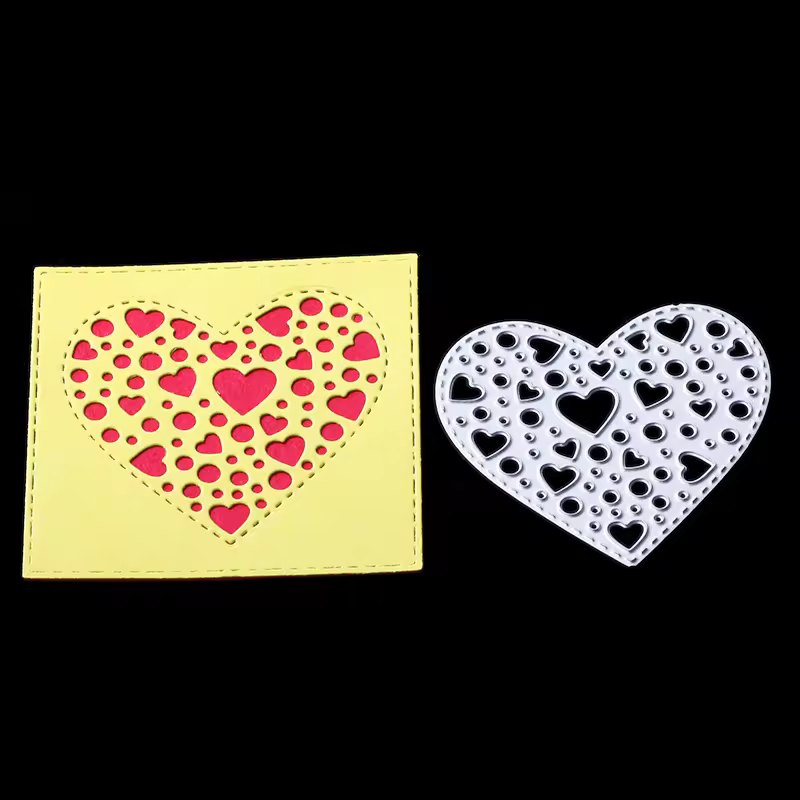 Aagu Ready To Ship Heart Metal Paper Craft Card Making Steel Stencil Metal Cutting Dies Troqueles De Corte Para Scrapbooking