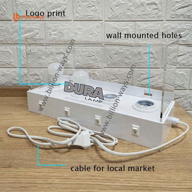 LED Light Lamp Tester with Acrylic Base for Stylish Display