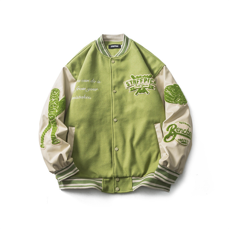 Baseball Coat Male Spring Harajuku Style Ins Casual Sports Trend Students Patchwork Color Jacket on The Clothes