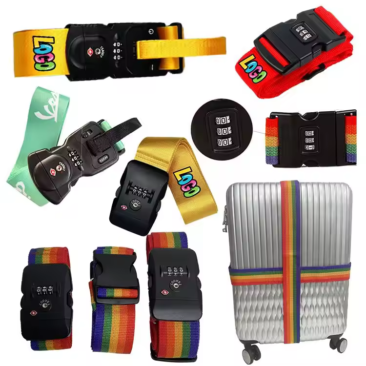 Trending Products 2025 New Arrivals Free Sample Custom Luggage Strap Personalized Luggage Straps