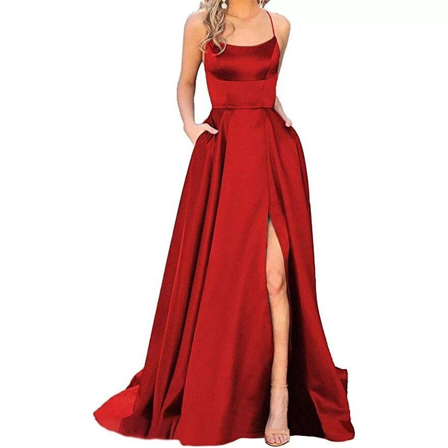Women Sexy V-Neck Dresses Women Party Dress Long Maxi Evening Dress